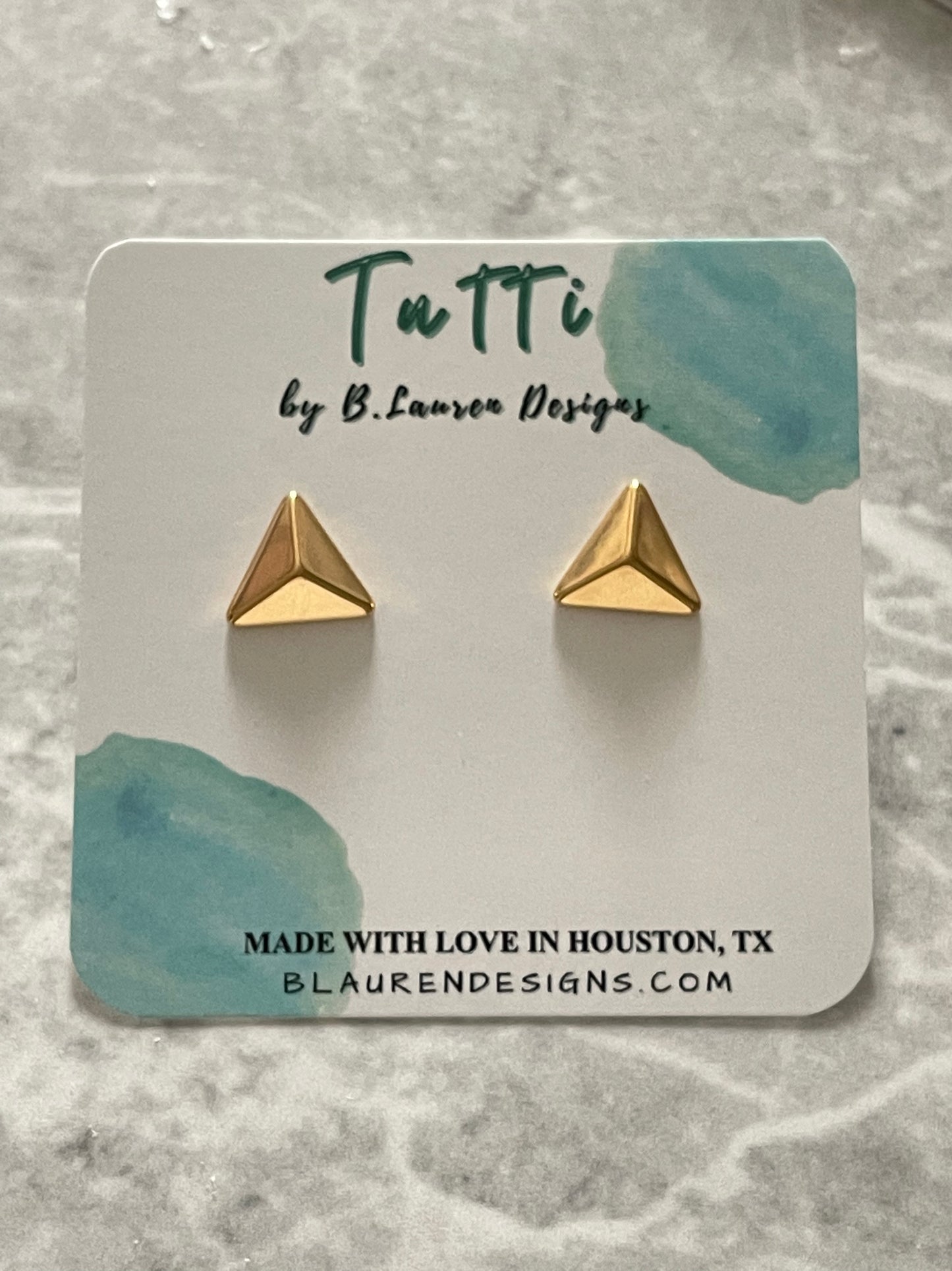 Gold Triangle Studs