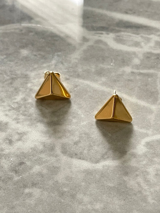 Gold Triangle Studs