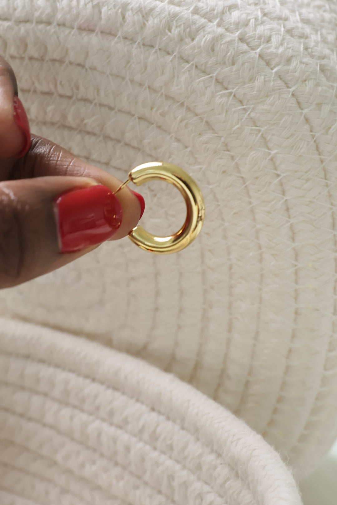 Monday Mini Gold Hoops | 18K Gold Plated | Sensitive Ears | B. Lauren Designs