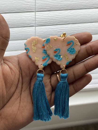 Le Oasis: Flamingo- Hearts Tassel