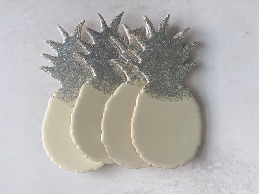 Cream Pineapple Coasters